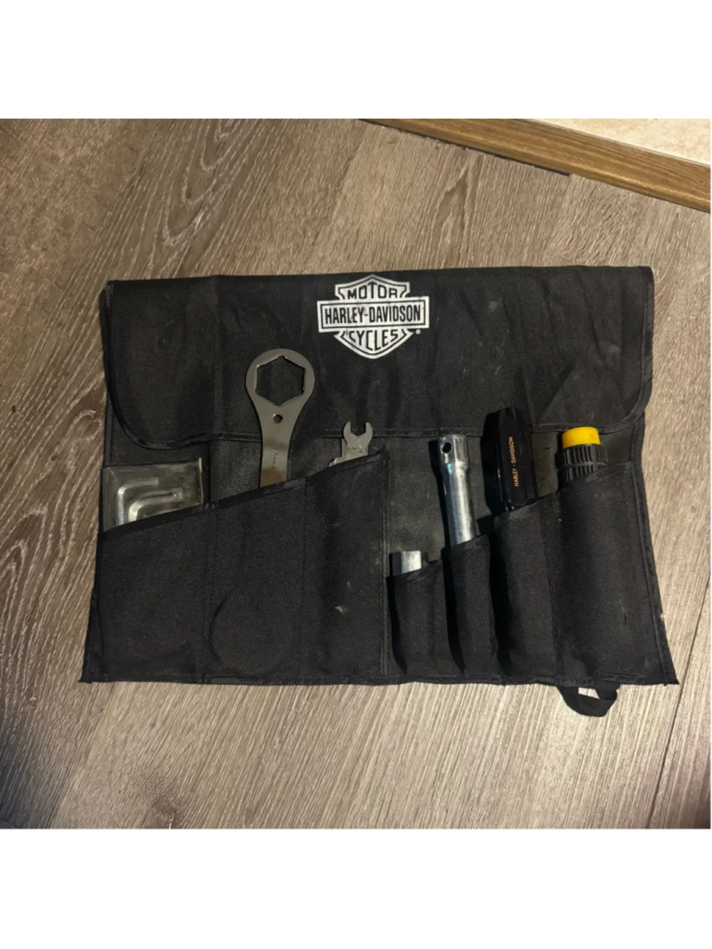 Harley-Davidson Tool Roll Kit One Size Black Silver Genuine Oem Motorcycle Tools